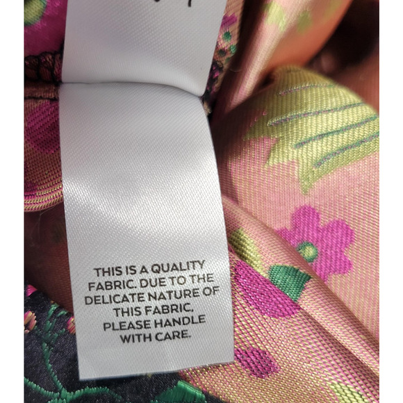 Lulus Dress Womens M Black Embroidered Floral Brocade Strapless Midi Formal New - Picture 15 of 16